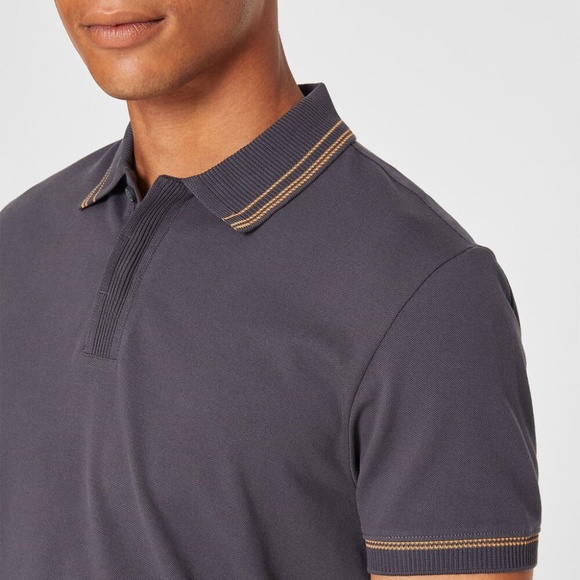 Textured Rib Polo - Brand New - NEVER WORN - Black Multi - Picture 3 of 5